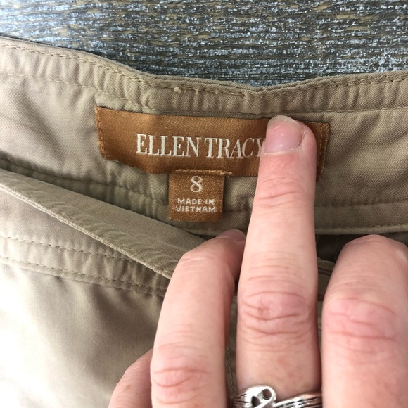 Ellen Tracy beige modal convertible lightweight pants - Picture 4 of 5